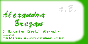 alexandra brezan business card